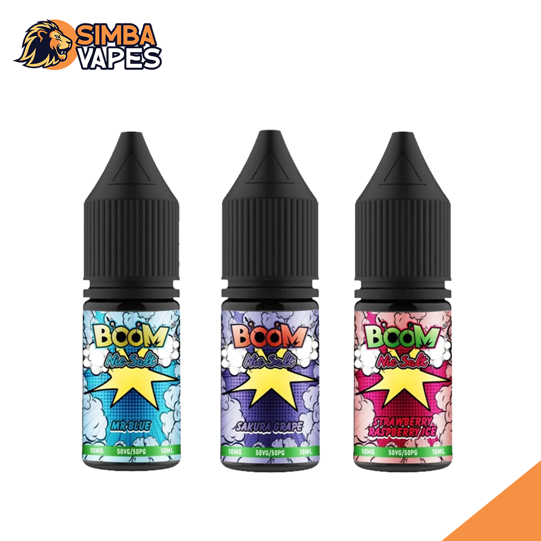 Boom Nic Salts 10ml E-liquids (Pack of 10)