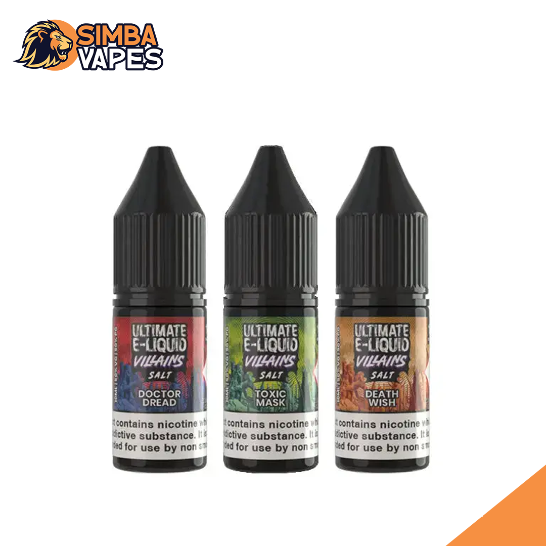 Ultimate E-Liquid Villains 10ML Nic Salt (Pack Of 10)