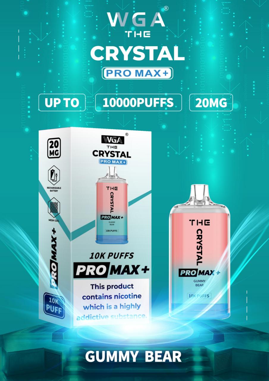 The Crystal Pro Max + 10000  Zero Nicotine Box Of 10