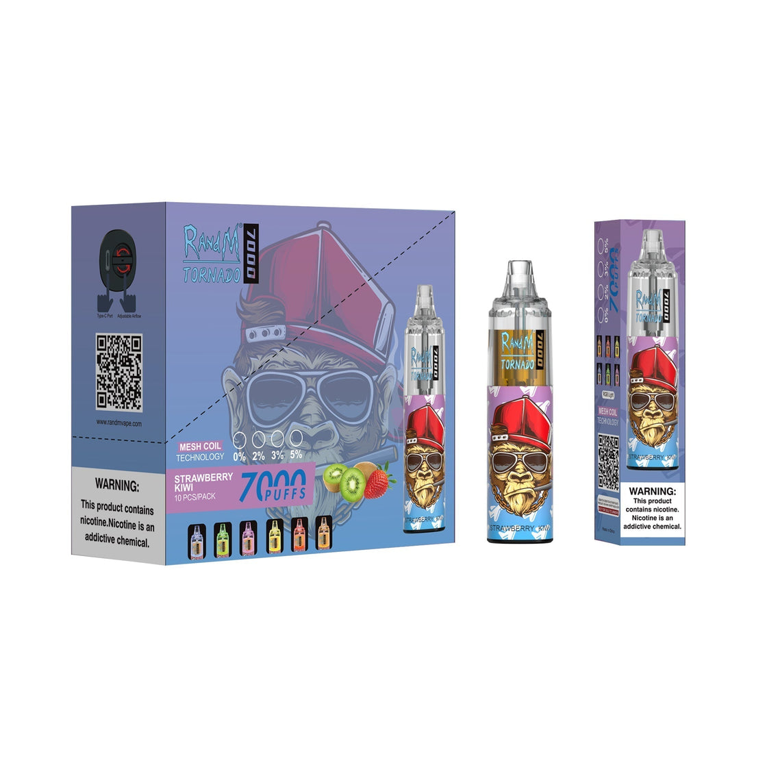 RAndM Tornado 7000 Puffs Disposable Vape (Pack of 10)