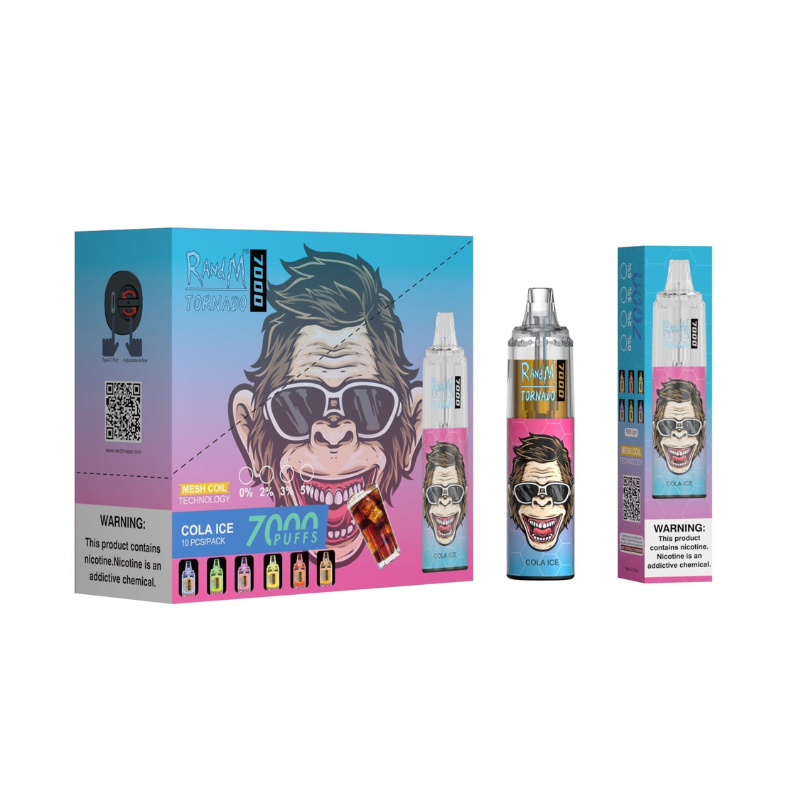 RAndM Tornado 7000 Puffs Disposable Vape (Box of 10)