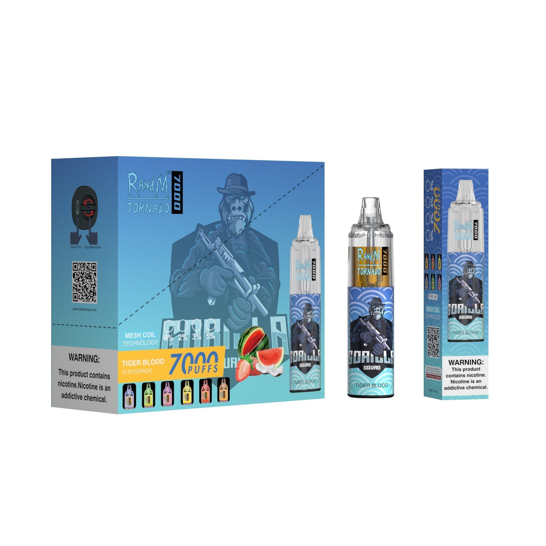 RAndM Tornado 7000 Puffs Disposable Vape (Box of 10)