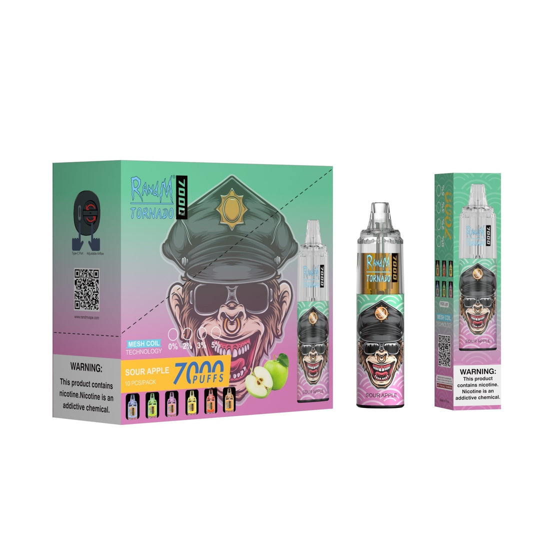 RAndM Tornado 7000 Puffs Disposable Vape (Box of 10)