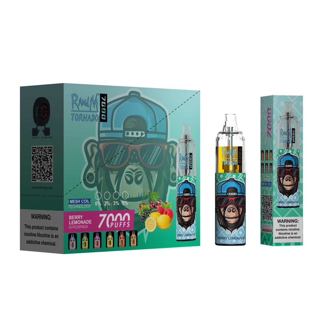 RAndM Tornado 7000 Puffs Disposable Vape (Box of 10)