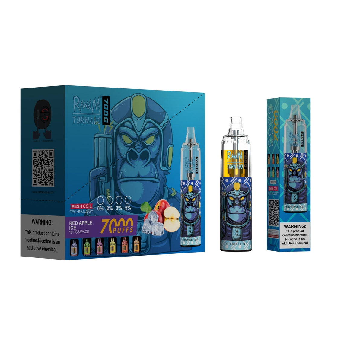 RAndM Tornado 7000 Puffs Disposable Vape (Pack of 10)