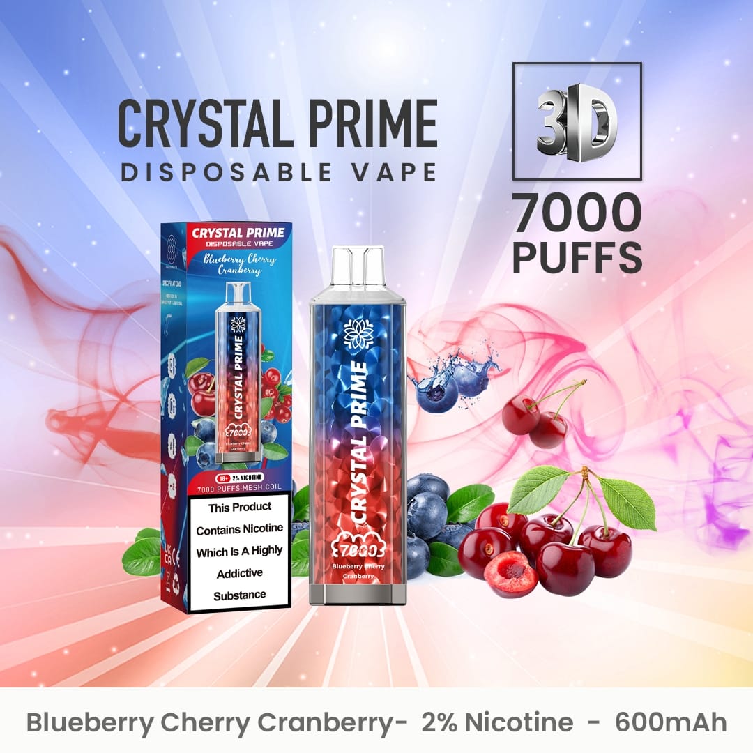 Crystal Prime 7000 Disposable Vape Puff Pod Device (Pack of 10)