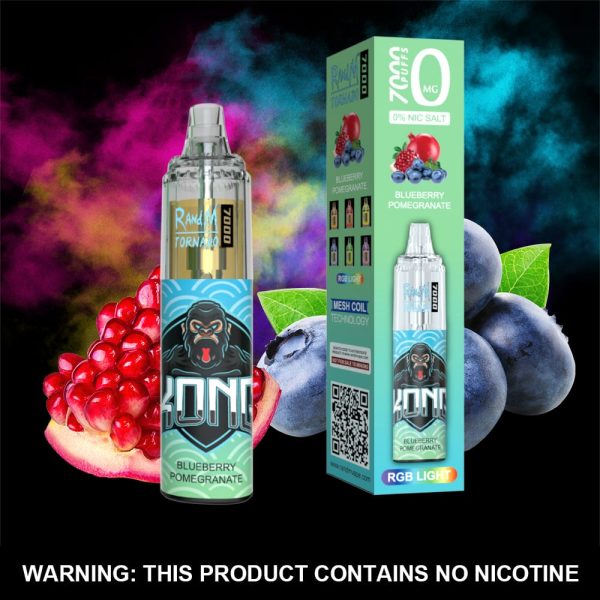 RAndM Tornado 7000 Puffs Disposable Vape - 0% Nicotine (Pack of 10)