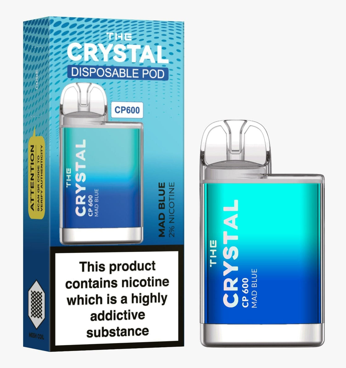 The Crystal CP600 Disposable Vape Puff Bar Box of 10 - #Simbavapes#