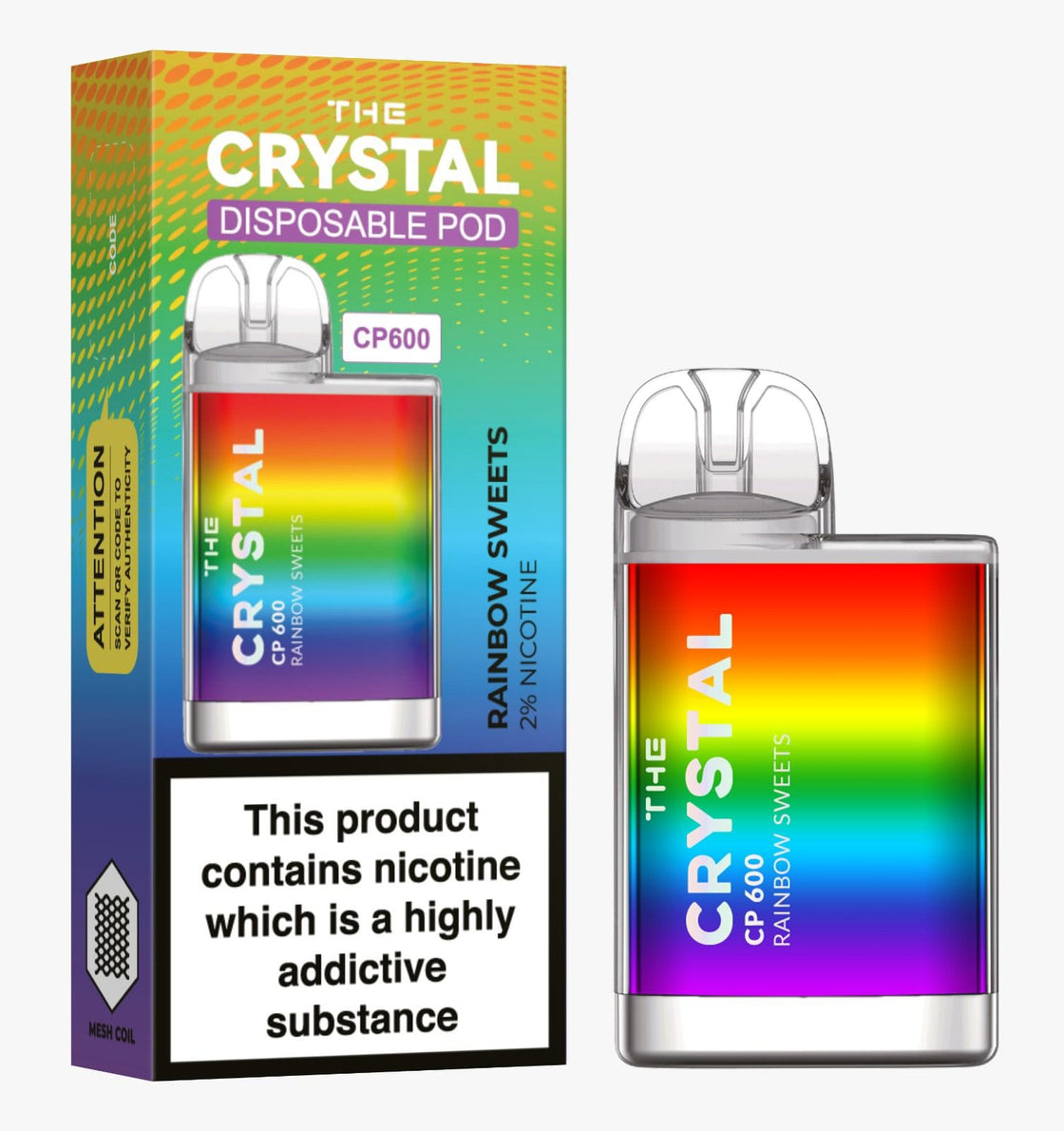 The Crystal CP600 Disposable Vape Puff Bar Box of 10 - #Simbavapes#