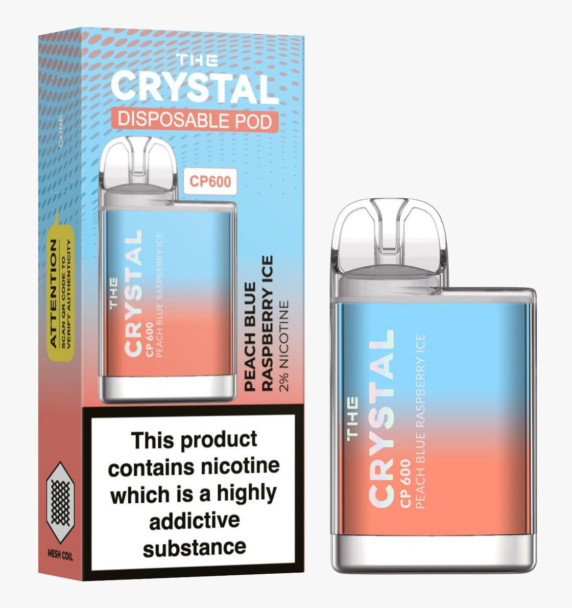 The Crystal CP600 Disposable Vape Puff Bar Box of 10 - #Simbavapes#